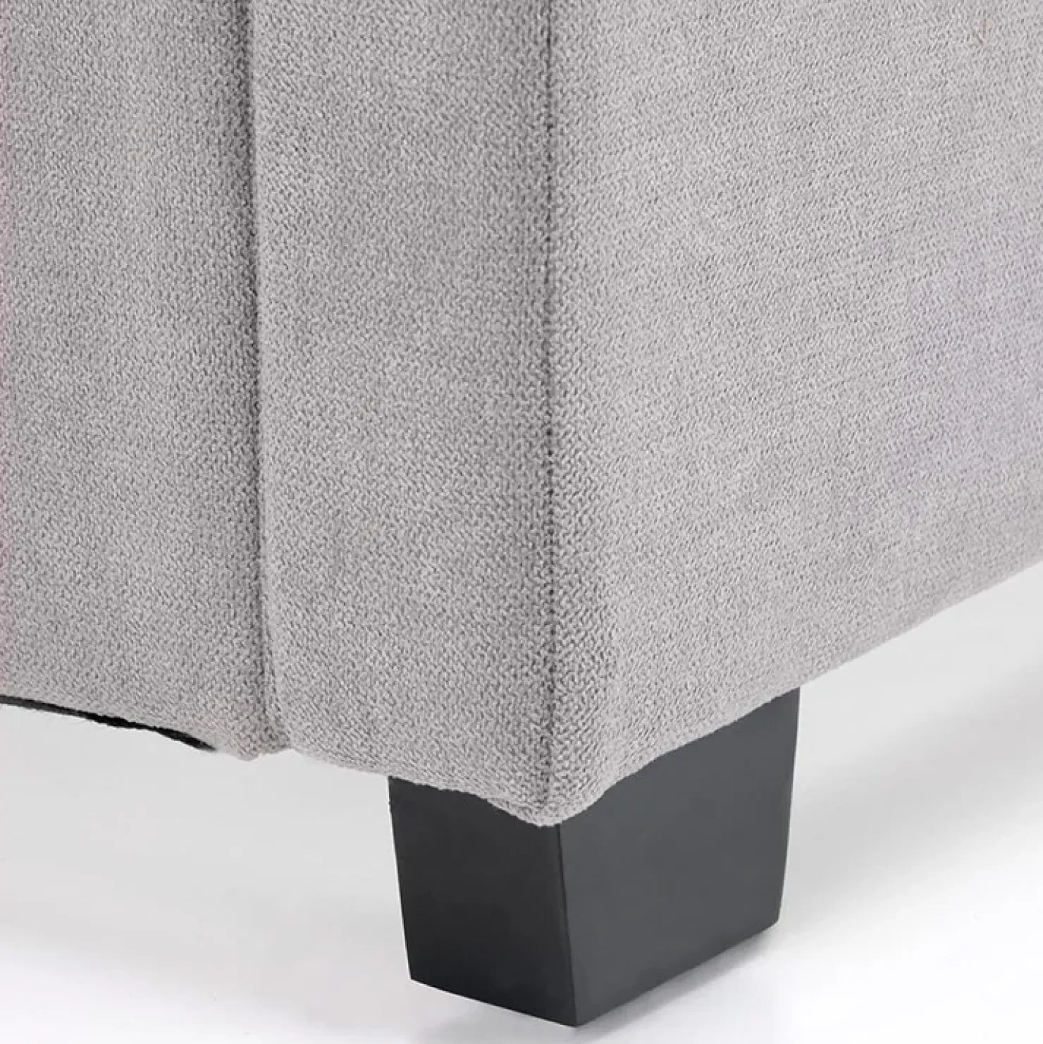 Garnero Arredamenti Letto 160x200cm matrimoniale imbottito con cassetto grigio chiaro Mezzola New