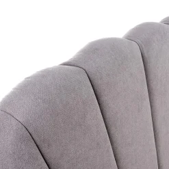 Garnero Arredamenti Letto 160x200cm matrimoniale imbottito con cassetto grigio chiaro Mezzola New