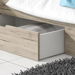 Garnero Arredamenti Letto 160x200cm matrimoniale moderno rovere bianco Copenhagen Discount