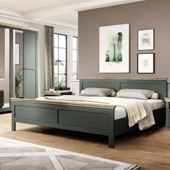 Garnero Arredamenti Letto 160x200cm matrimoniale moderno verde quercia Texel Best