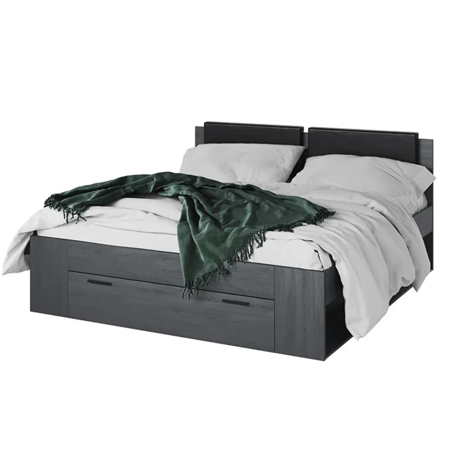 Garnero Arredamenti Letto 180x200cm matrimoniale oversize con cassettone Cortina Gihome® Ossido Sale