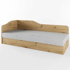 Garnero Arredamenti Letto 82x190cm singolo contenitore Alex Gihome® Rovere Rustico