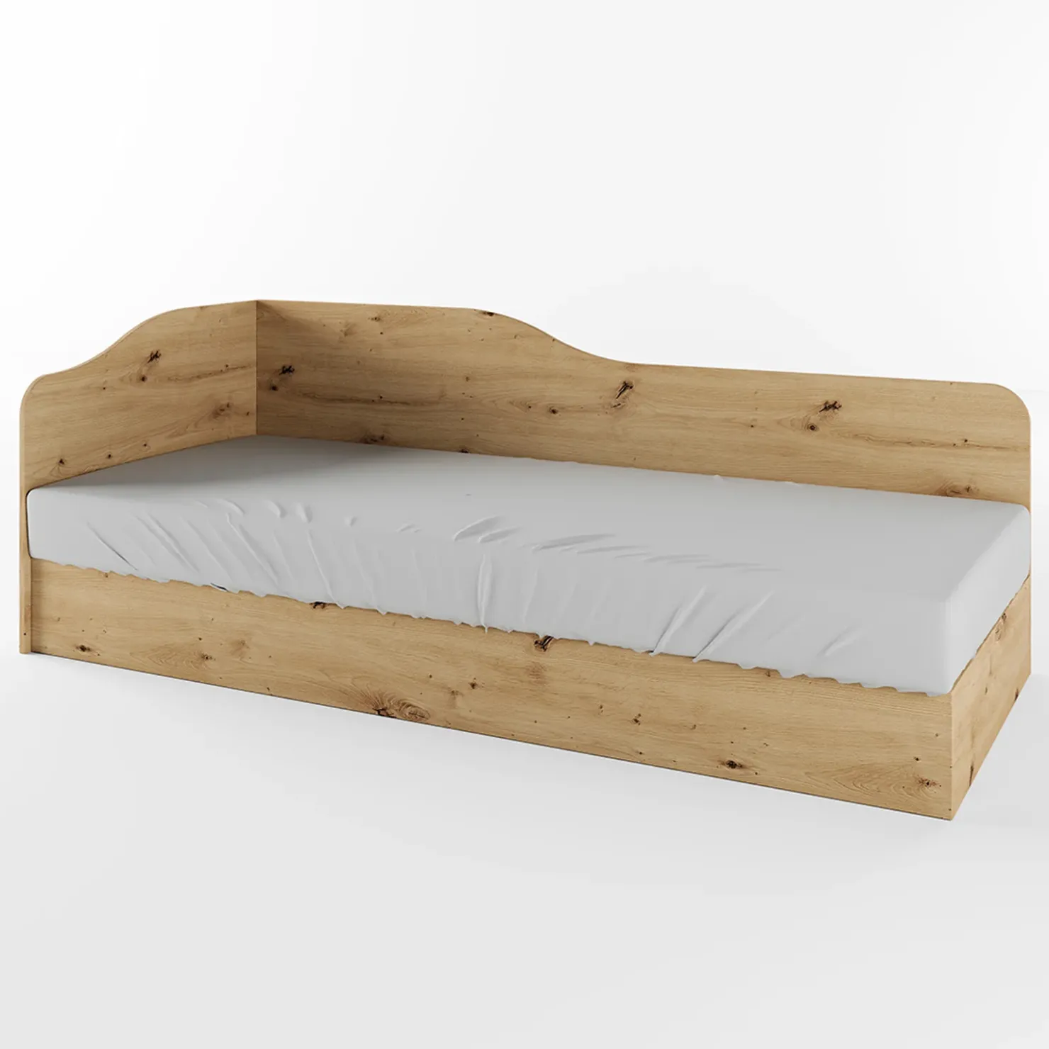 Garnero Arredamenti Letto 82x190cm singolo contenitore Alex Gihome® Rovere Rustico