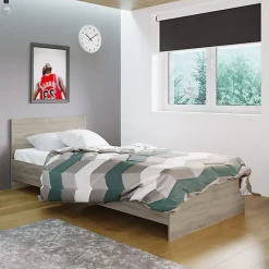 Garnero Arredamenti Letto 90x200cm singolo moderno sonoma Marco Gihome® Rovere Online