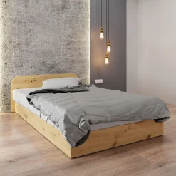 Garnero Arredamenti Letto 120x190cm una piazza e mezza contenitore Carducci Rovere Rustico Online