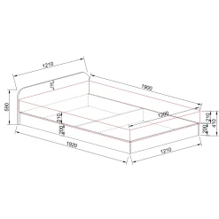 Garnero Arredamenti Letto 120x190cm una piazza e mezza contenitore Carducci Rovere Rustico Online