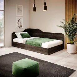 Garnero Arredamenti Letto 120x190cm una piazza e mezza contenitore Alex Gihome® Wengè Clearance
