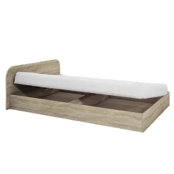 Garnero Arredamenti Letto 120x190cm una piazza e mezza contenitore sonoma Carducci Rovere Hot