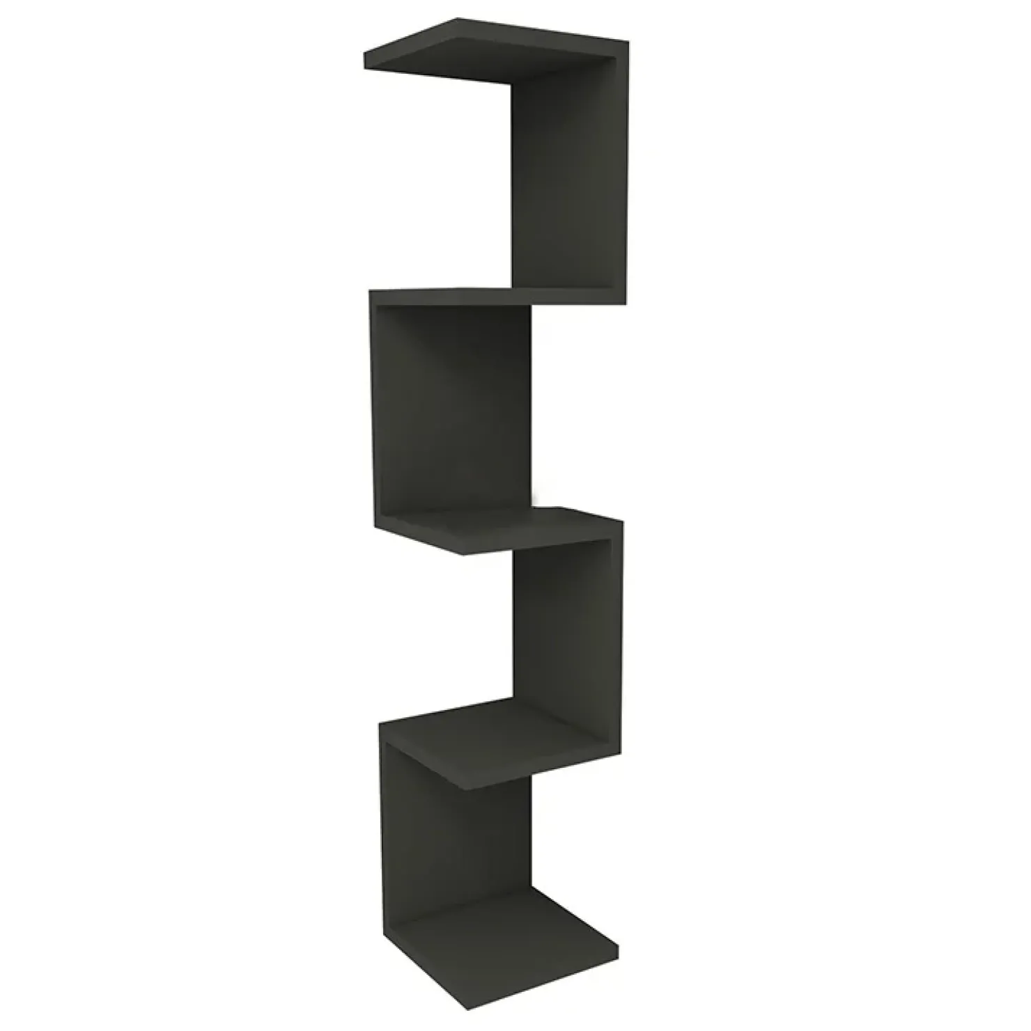 Garnero Arredamenti Libreria angolare da parete 22x111h cm con ripiani Reale Antracite Discount