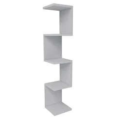 Garnero Arredamenti Libreria angolare da parete 22x111h cm con ripiani bianco Reale Bianco Opaco Hot