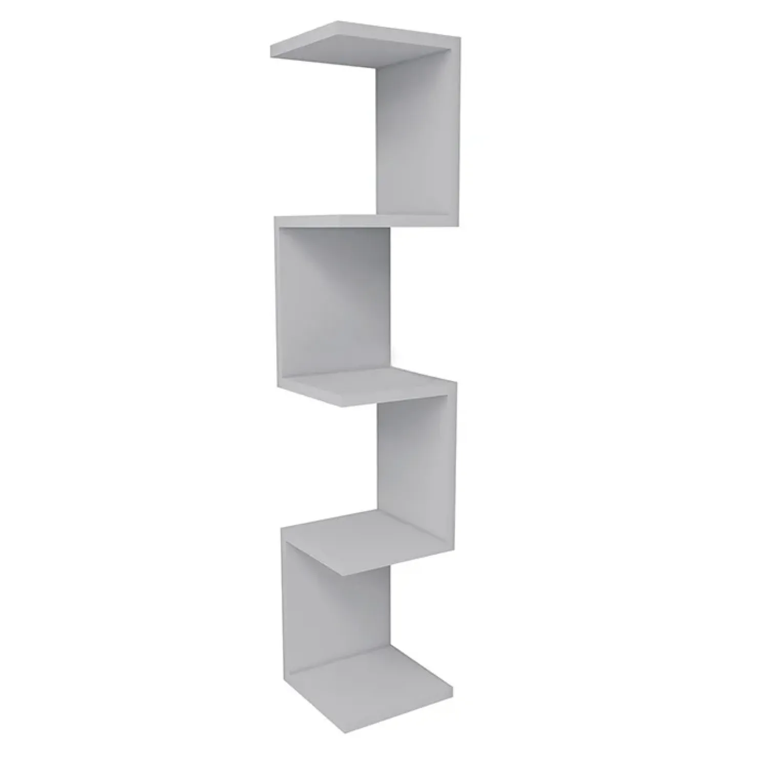 Garnero Arredamenti Libreria angolare da parete 22x111h cm con ripiani bianco Reale Bianco Opaco Hot
