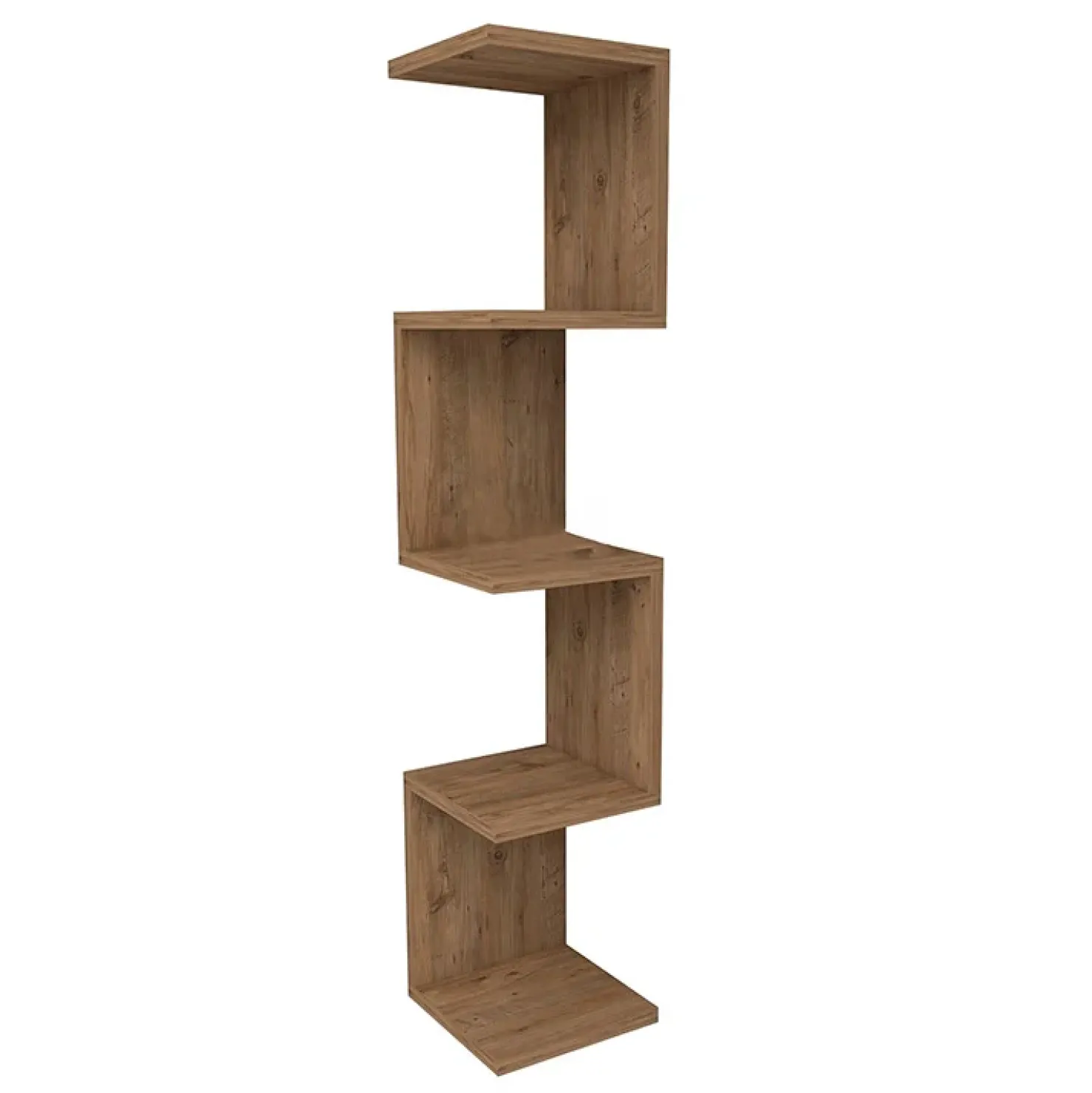 Garnero Arredamenti Libreria angolare da parete 22x111h cm con ripiani Reale Rovere Sale