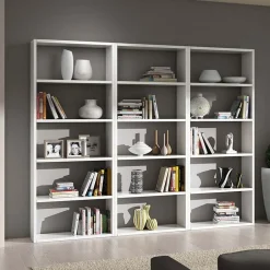 Garnero Arredamenti Libreria componibile 267x218h cm moderna bianco frassinato Kubic 03 Online