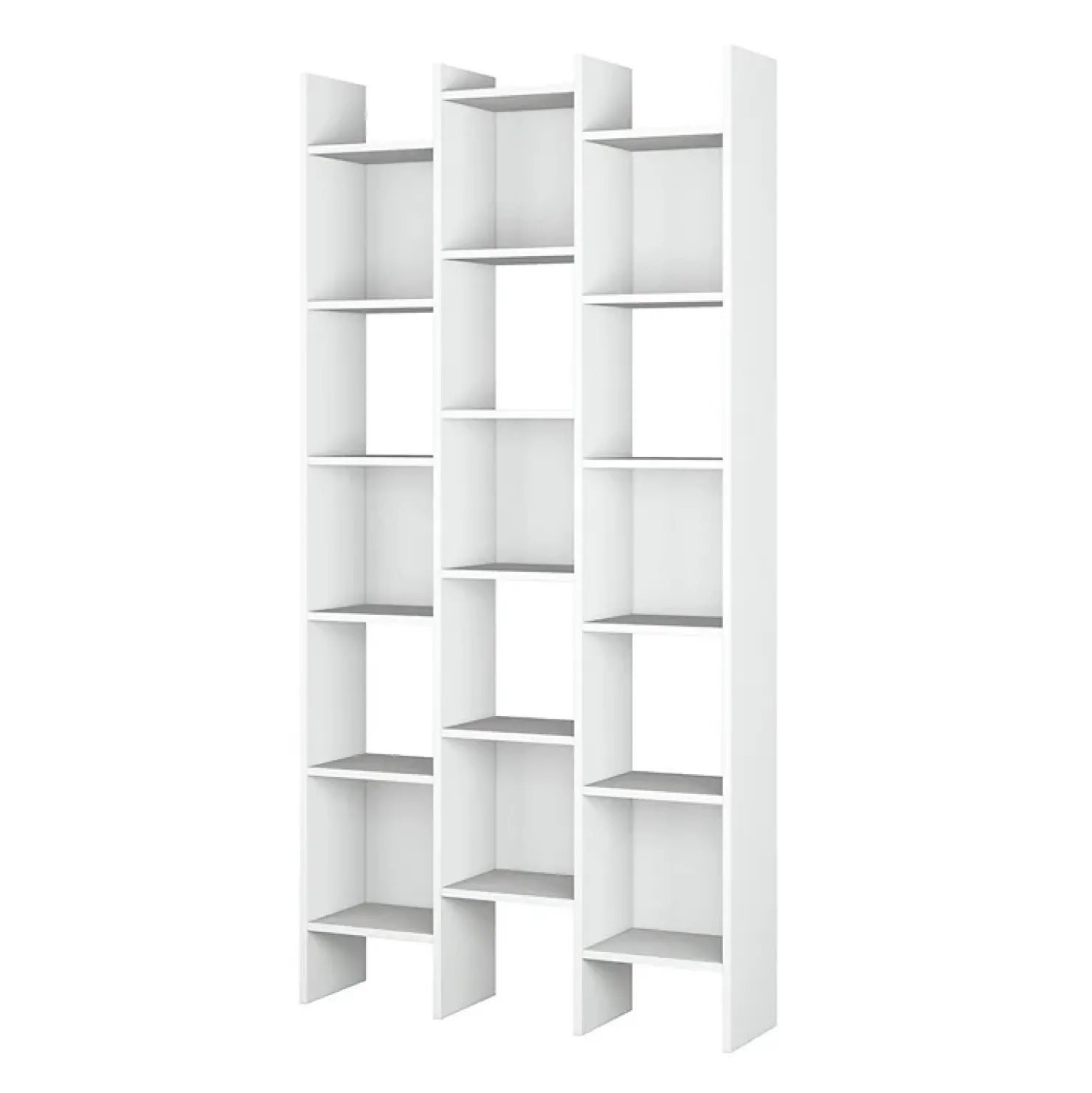 Garnero Arredamenti Libreria da parete scaffale 96x192h cm moderna bianco opaco Jasmine