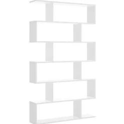 Garnero Arredamenti Libreria da parete 320x192h cm moderna soggiorno Amira Bianco Opaco Hot