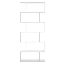 Garnero Arredamenti Libreria da parete 320x192h cm moderna soggiorno Amira Bianco Opaco Hot