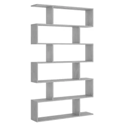 Garnero Arredamenti Libreria da parete 80x192h cm soggiorno design Zaira Cemento Online