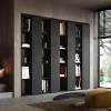 Garnero Arredamenti Libreria da parete 224x186h cm soggiorno ossido nero Sunset Outlet