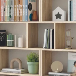 Garnero Arredamenti Libreria da parete 320x192h cm moderna soggiorno chiaro Amira Rovere Best