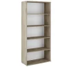 Garnero Arredamenti Libreria ufficio 80x176h cm 4 ripiani moderna rovere Time L