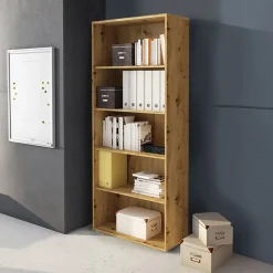 Garnero Arredamenti Libreria ufficio 79x188h cm moderna rovere Woody Rovere Rustico Clearance