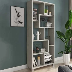 Garnero Arredamenti Libreria verticale 69x161h cm reversibile moderna Eliza Cemento Hot