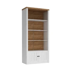 Garnero Arredamenti Libreria 90x198h cm 4 ripiani bianco frassinato rovere Provenza