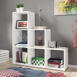 Garnero Arredamenti Libreria 105x108h cm 6 vani a giorno moderna bianco Reading Bianco Opaco Clearance
