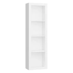 Garnero Arredamenti Libreria 60x198h cm 4 vani moderna soggiorno bianco opaco Xena Online
