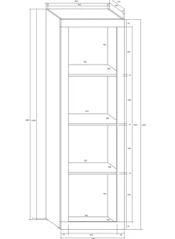 Garnero Arredamenti Libreria 60x198h cm 4 vani moderna soggiorno bianco opaco Xena Online
