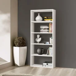 Garnero Arredamenti Libreria 89x218h cm componibile moderna bianco frassinato Kubic 14