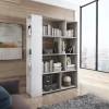 Garnero Arredamenti Libreria 129x174h cm design bianco frassinato cemento Coleman