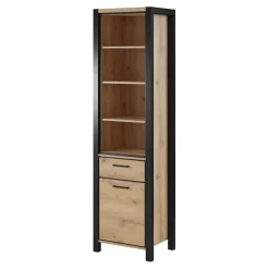 Garnero Arredamenti Libreria 55x200h cm design industrial quercia nero opaco Neive Best