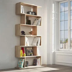 Garnero Arredamenti Libreria 80x192h cm design moderno chiaro Zaira Rovere Online