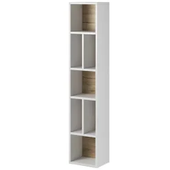 Garnero Arredamenti Libreria 32x159h cm moderna design bianco rovere Tahiti Clearance