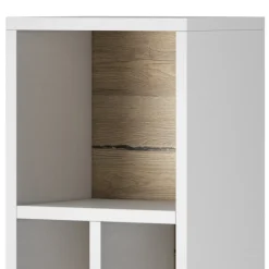 Garnero Arredamenti Libreria 32x159h cm moderna design bianco rovere Tahiti Clearance