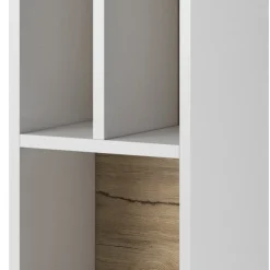Garnero Arredamenti Libreria 32x159h cm moderna design bianco rovere Tahiti Clearance