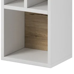 Garnero Arredamenti Libreria 32x159h cm moderna design bianco rovere Tahiti Clearance