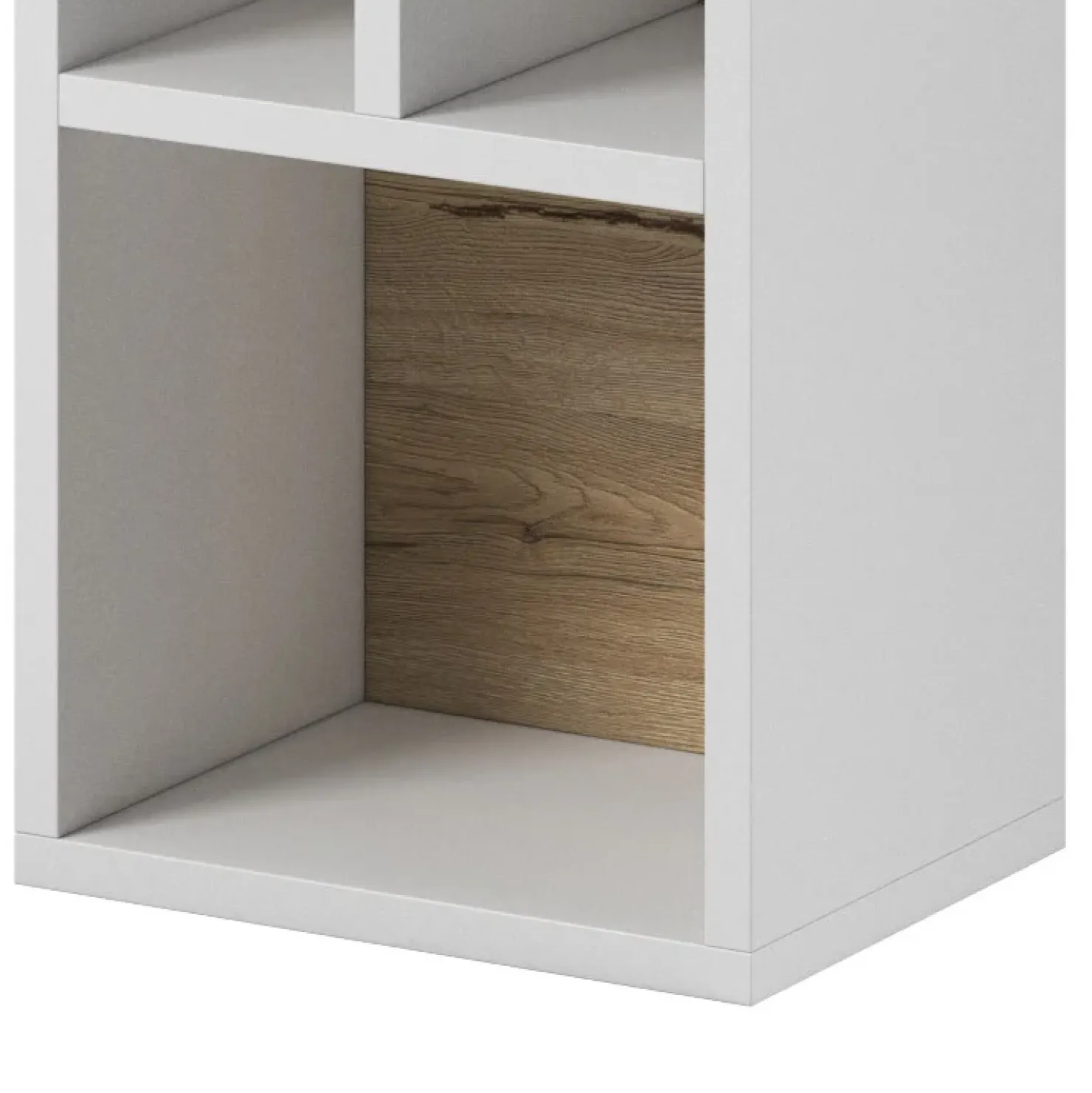 Garnero Arredamenti Libreria 32x159h cm moderna design bianco rovere Tahiti Clearance