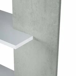 Garnero Arredamenti Libreria 180x180h cm moderna design bianco opaco cemento Aline 2 Bianco Opaco - Cemento Hot