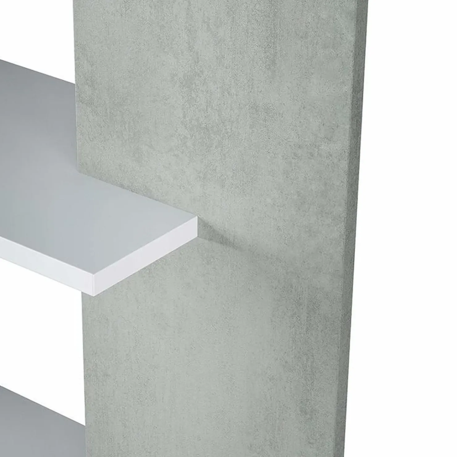 Garnero Arredamenti Libreria 180x180h cm moderna design bianco opaco cemento Aline 2 Bianco Opaco - Cemento Hot