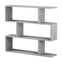 Garnero Arredamenti Libreria 110x97h cm moderna design soggiorno cemento Sakura Discount