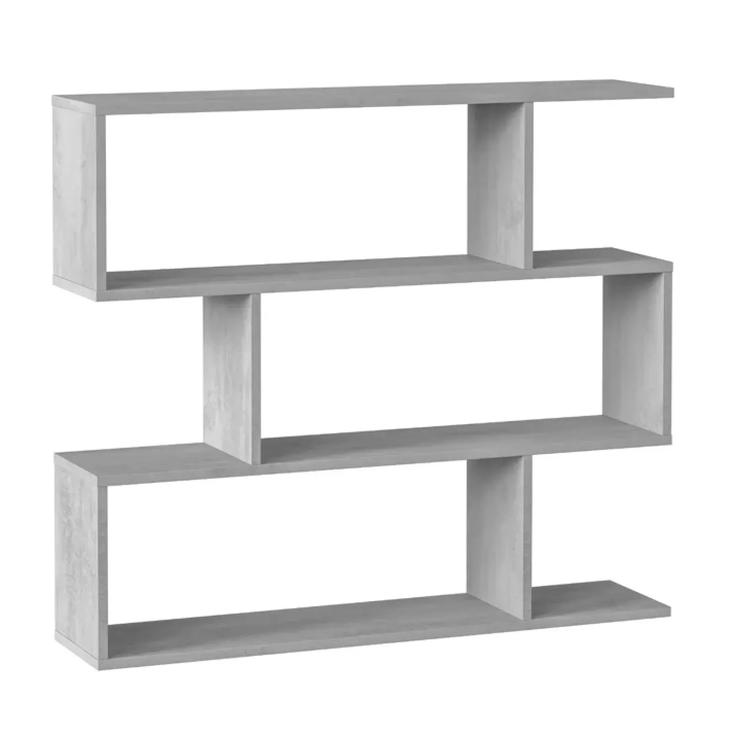 Garnero Arredamenti Libreria 110x97h cm moderna design soggiorno cemento Sakura Discount