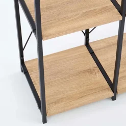 Garnero Arredamenti Libreria 90x190h cm moderna industrial nero rovere sonoma Lorez Discount