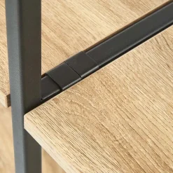 Garnero Arredamenti Libreria 90x190h cm moderna industrial nero rovere sonoma Lorez Discount