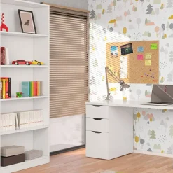 Garnero Arredamenti Libreria 80x201h cm moderna soggiorno bianco opaco Allan Hot