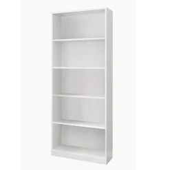 Garnero Arredamenti Libreria 80x201h cm moderna soggiorno bianco opaco Allan Hot