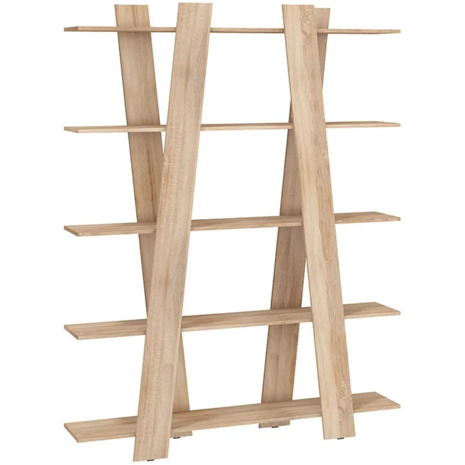 Garnero Arredamenti Libreria 150x194h cm moderna soggiorno chiaro Cosmo Rovere Best