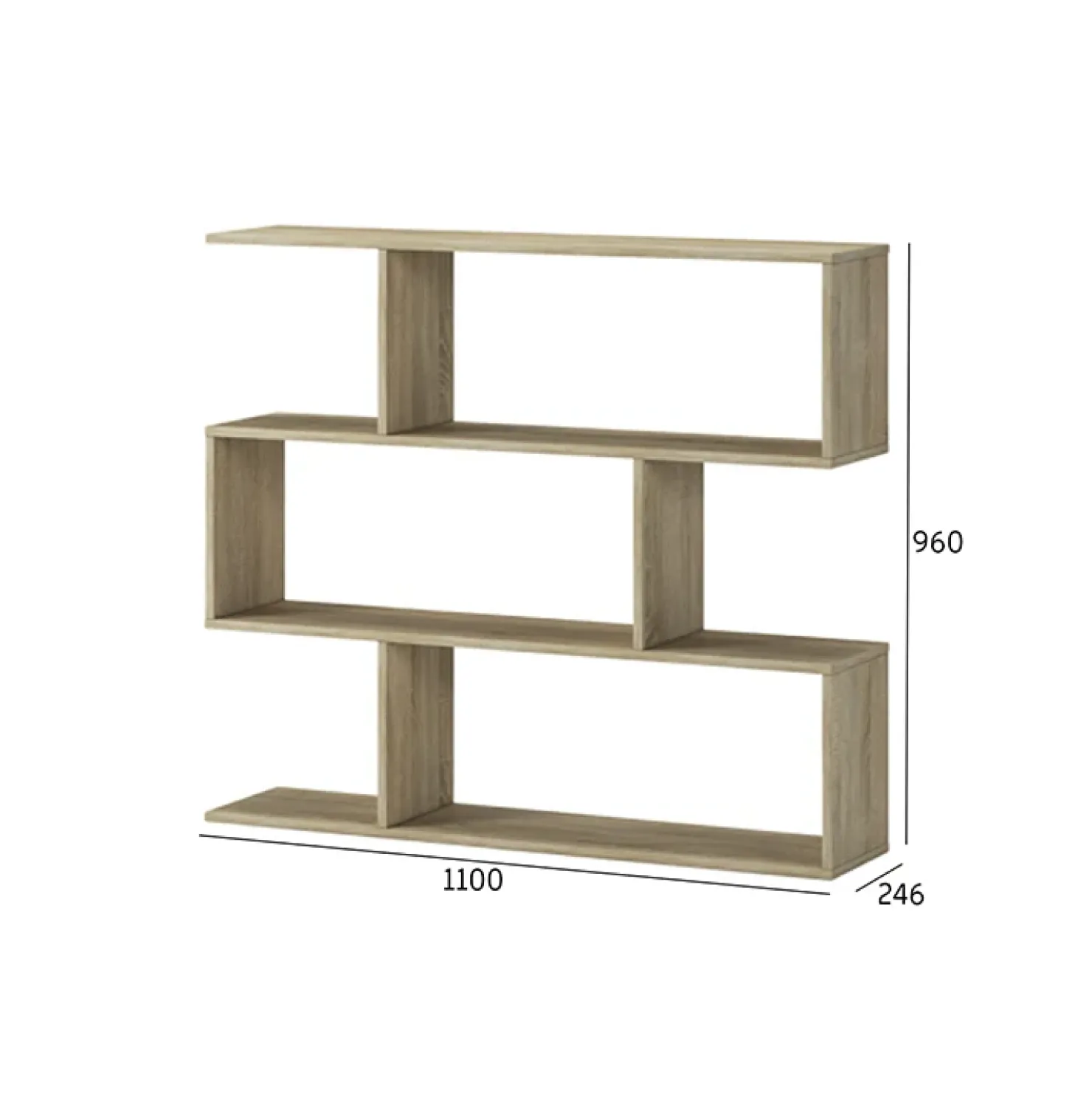 Garnero Arredamenti Libreria 110x96h cm moderna soggiorno design Janna Rovere Best