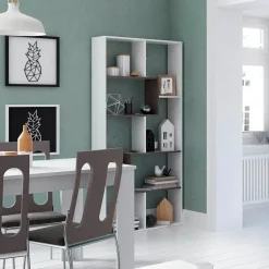 Garnero Arredamenti Libreria 80x180h cm multiposizione moderna bianco opaco ossido Texas Best